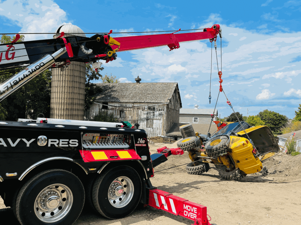 heavy winching for equipment recovery